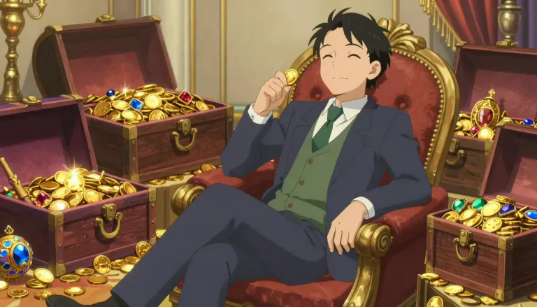 Visual representation of "rich" - Having a lot of money or valuable possessions