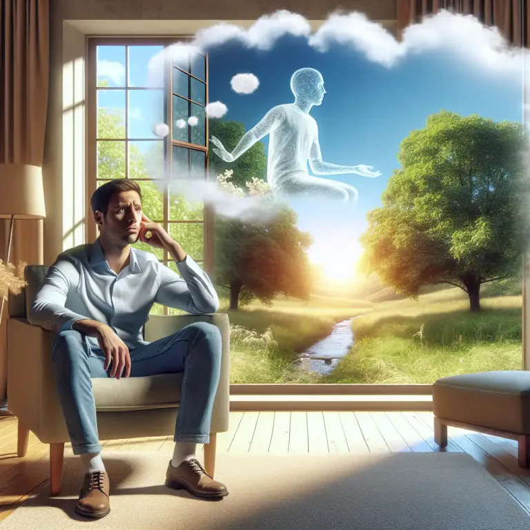 Visual representation of "imagine" - believe wrongly that something is true