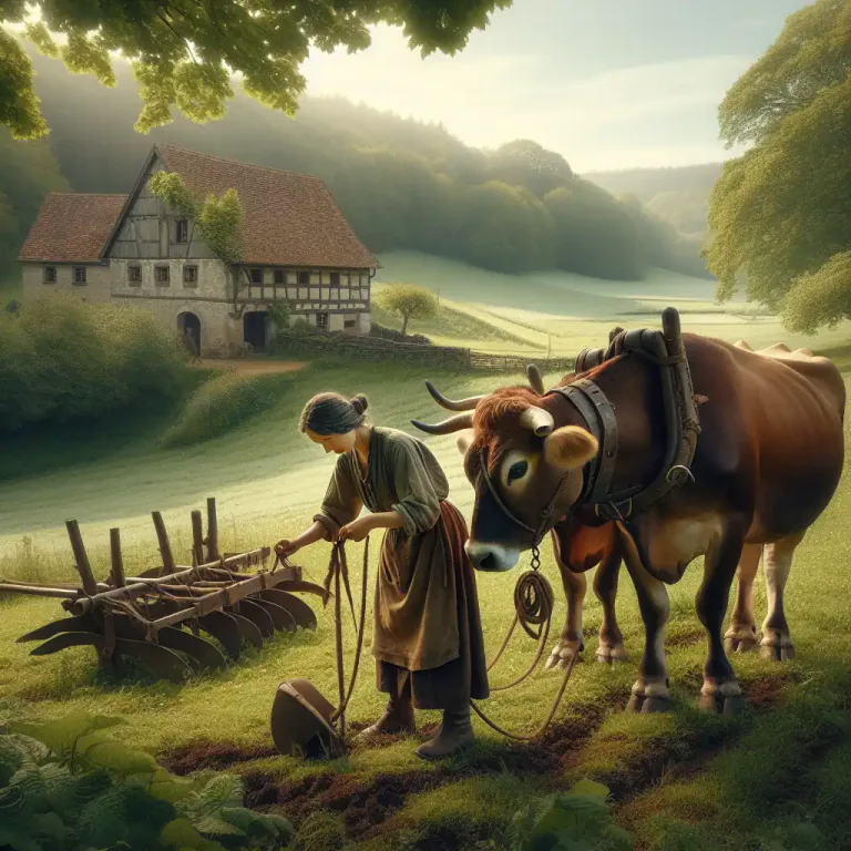 Visual representation of "harness" - To put a harness on a horse, or to connect a horse or other draft animal to something that it will pull.