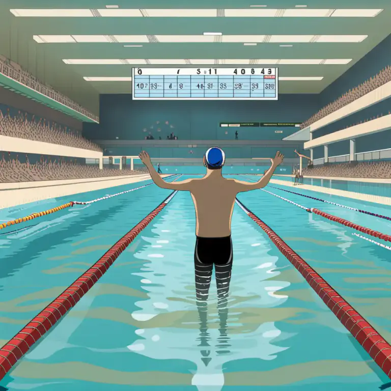 Visual representation of "length" - In swimming, one complete movement from one end of a pool to the other.