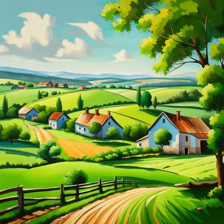 Visual representation of "scene" - The background for a piece of artwork