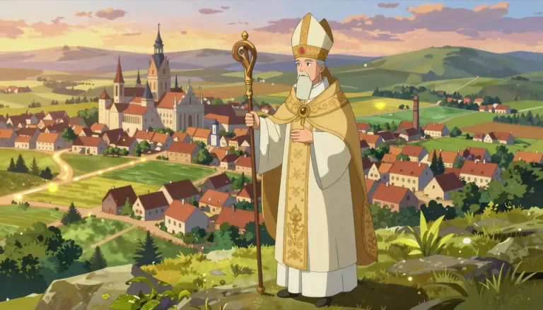 Visual representation of "episcopate" - The area of responsibility or the period of time for which a bishop is in charge.