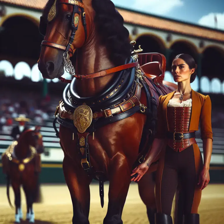 Visual representation of "breastplate" - A protective shield for a horse's chest.