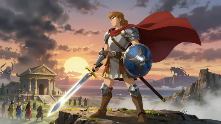 Visual representation of "heroic" - Resembling, worthy or typical of the heroes in classical mythology