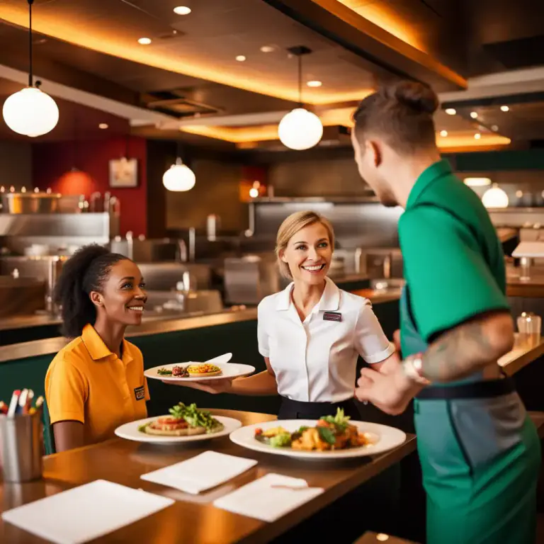 Visual representation of "hostess" - A woman employed in a restaurant or on an aircraft to serve and take care of customers.
