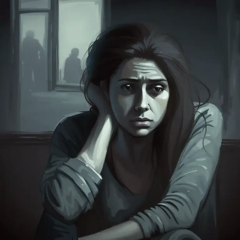 Visual representation of "twinge" - A sudden feeling of guilt, regret, or sadness.