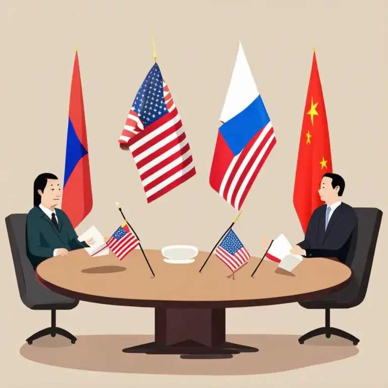 Visual representation of "trilateral" - A meeting or agreement involving three sides, countries or parties.