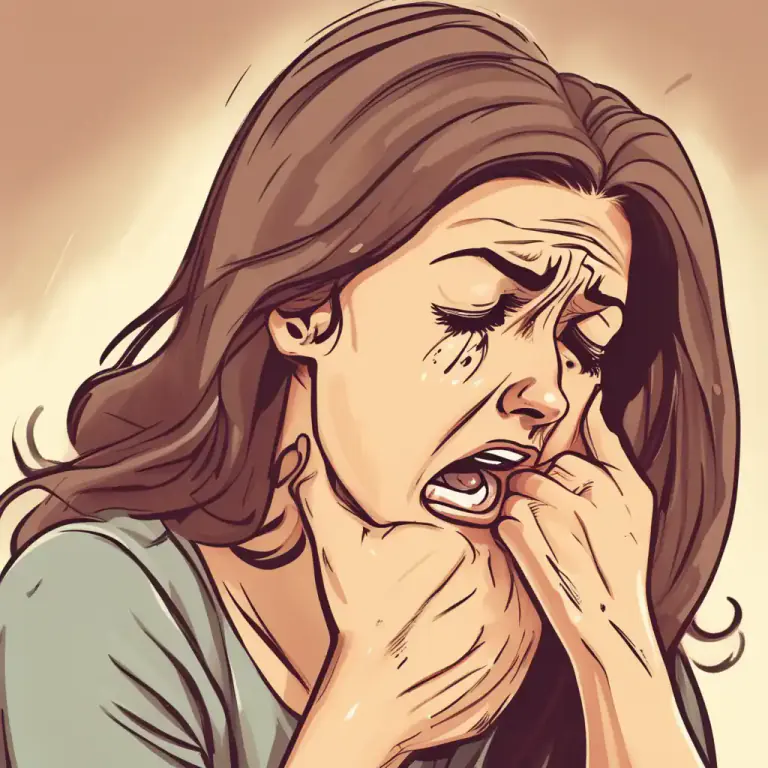 Visual representation of "throw up" - To vomit or be sick
