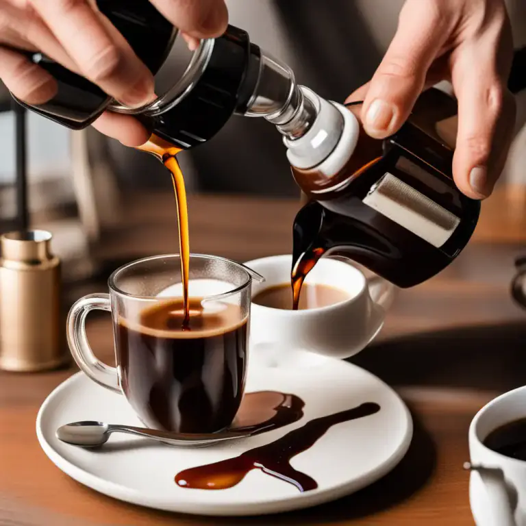 Visual representation of "syrup" - A sugary solution that is mixed into drinks like coffee or cocktails.