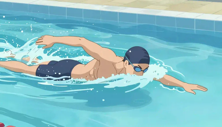 Visual representation of "freestyle" - A style of swimming where you can use any stroke.