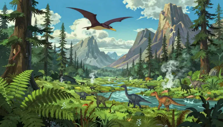 Visual representation of "prehistoric" - Belonging to far back in time, before people started recording history.