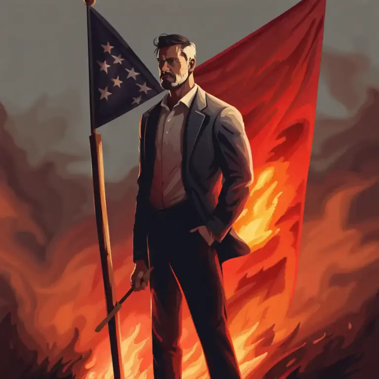 Visual representation of "go to the stake over/for something" - To strongly support or defend something, even when it could mean suffering or harm.