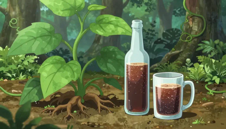 Visual representation of "sarsaparilla" - A type of plant or its root, or a sweet drink made from it.