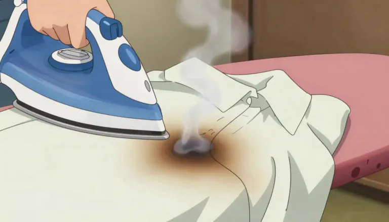 Visual representation of "scorch" - to burn the surface of something with heat
