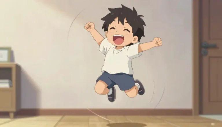 Visual representation of "caper" - A playful jumping movement.