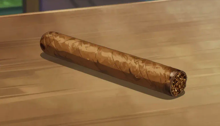 Visual representation of "cheroot" - A thin cigar, open at both ends, very popular in Myanmar and India.