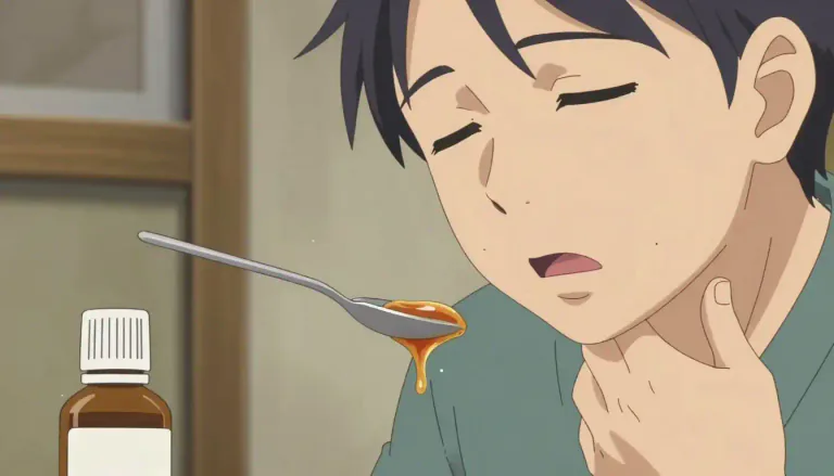 Visual representation of "linctus" - A type of medicine taken by mouth to calm a persistent cough.