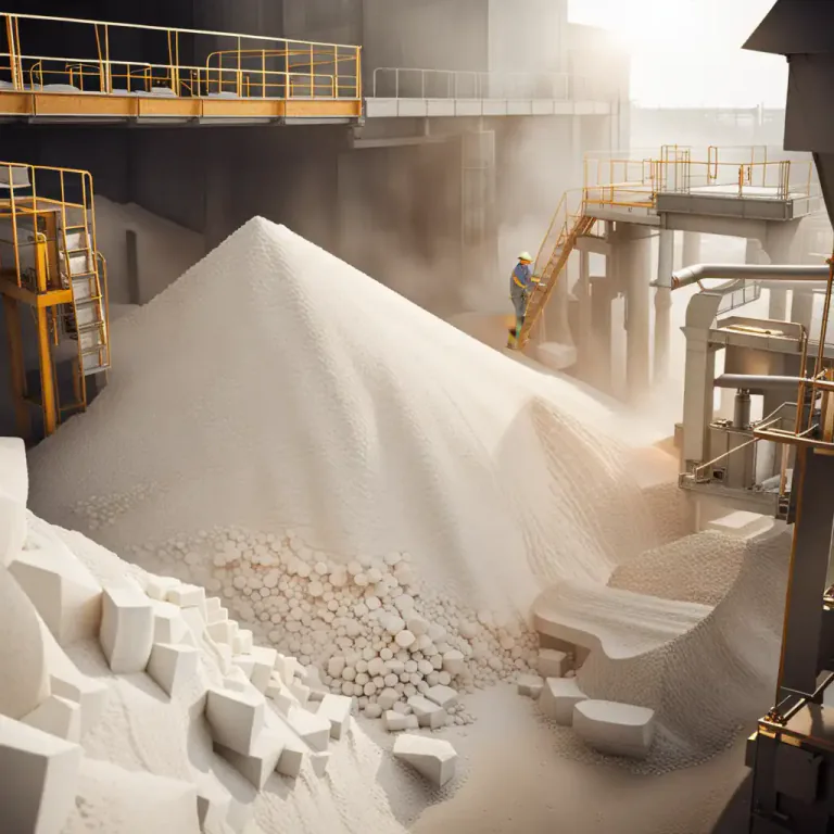 Visual representation of "calcite" - A form of calcium carbonate used in industry and in the creation of certain items.