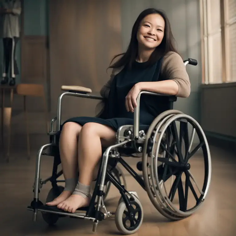 Visual representation of "amp" - Short for 'amputee', a person who has had a limb removed by amputation.