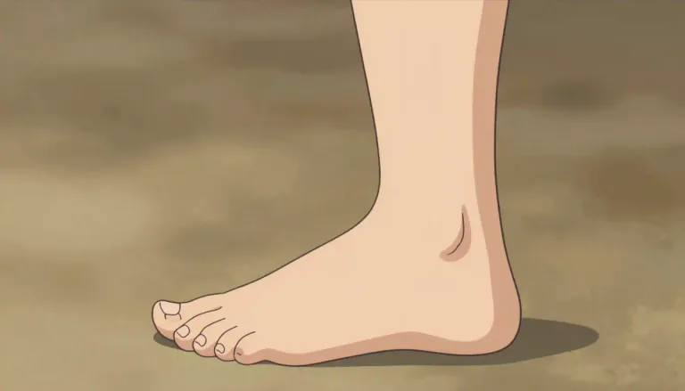 Visual representation of "dorsiflexion" - The action of raising the foot upwards toward the shin at the ankle.