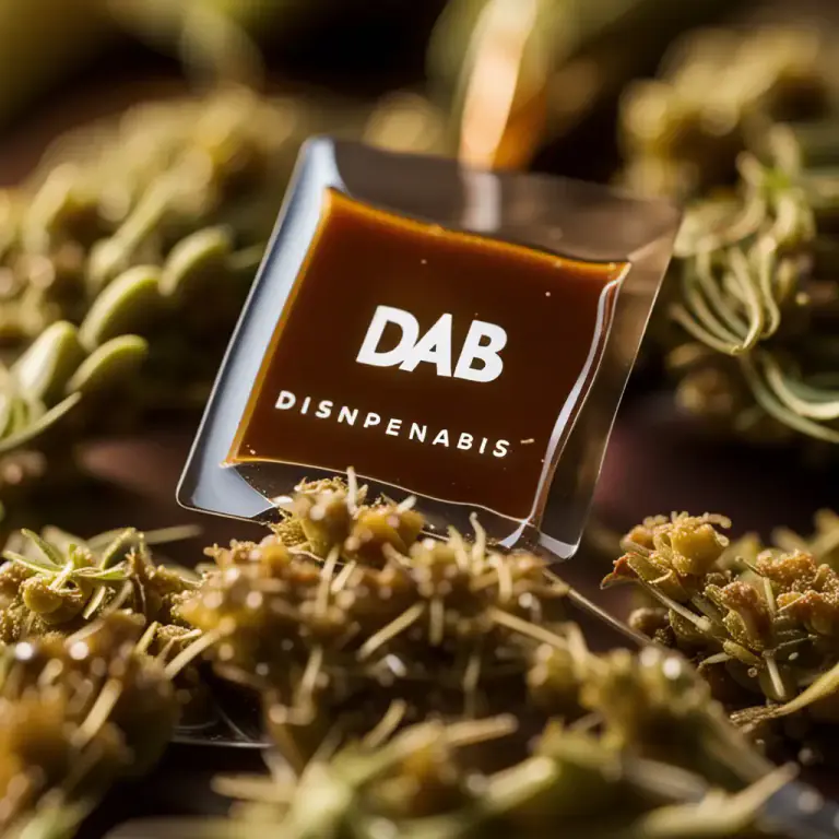 Visual representation of "dab" - The concentrated form of cannabis, also known as butane hash oil (BHO)