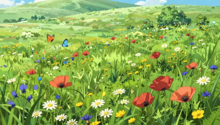 Visual representation of "wildflower" - A term often used in gardening and conservation to refer to natural flowering plants.