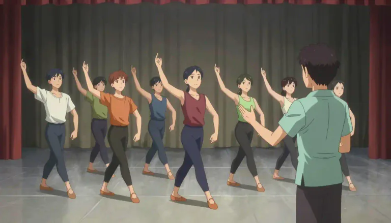 Visual representation of "choreographer" - A person who creates and arranges dances for stage performances.