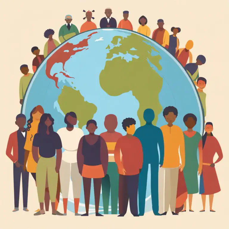 Visual representation of "world" - All people and societies found on earth.