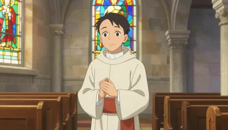 Visual representation of "padre" - A religious man who serves a Christian church, often referred to as a priest or father in some Christian traditions.
