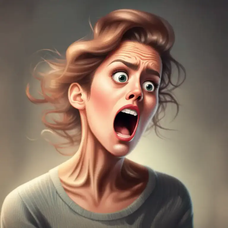 Visual representation of "excuse me" - Used in response to a rude or surprising remark
