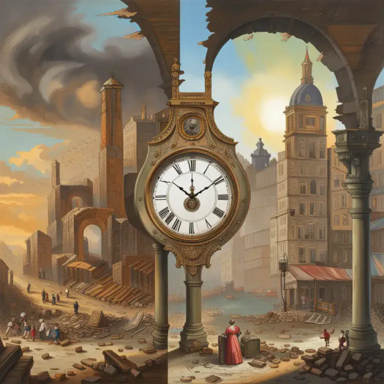 Visual representation of "antithesis" - A rhetorical device in which two opposite ideas are put together in a sentence to achieve a contrasting effect.