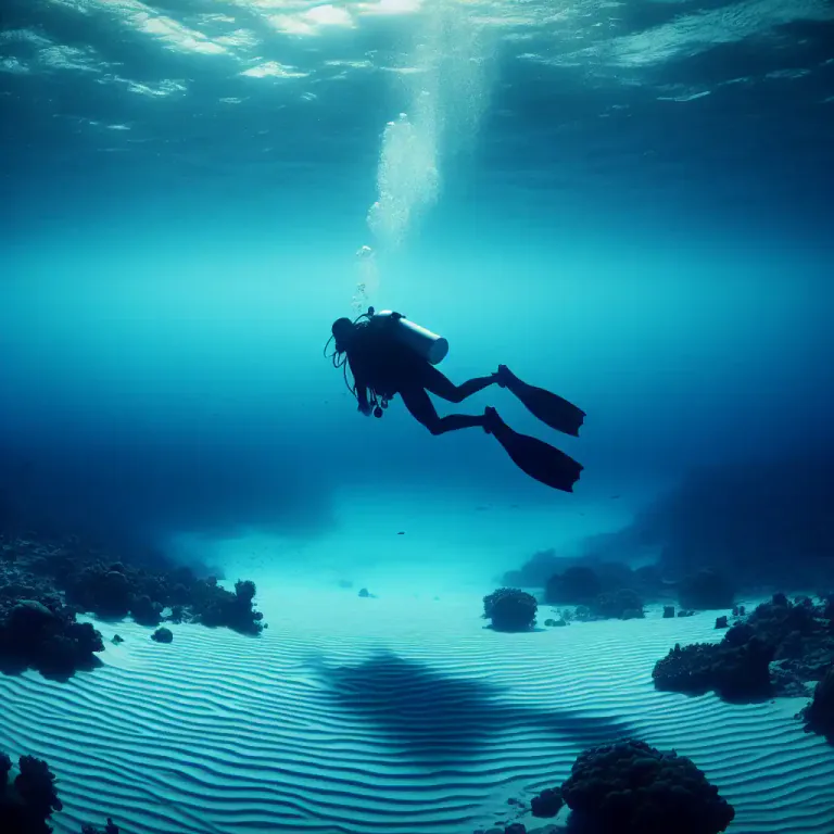 Visual representation of "be out of your depth" - To be in a situation or environment that is overwhelming or too difficult to manage
