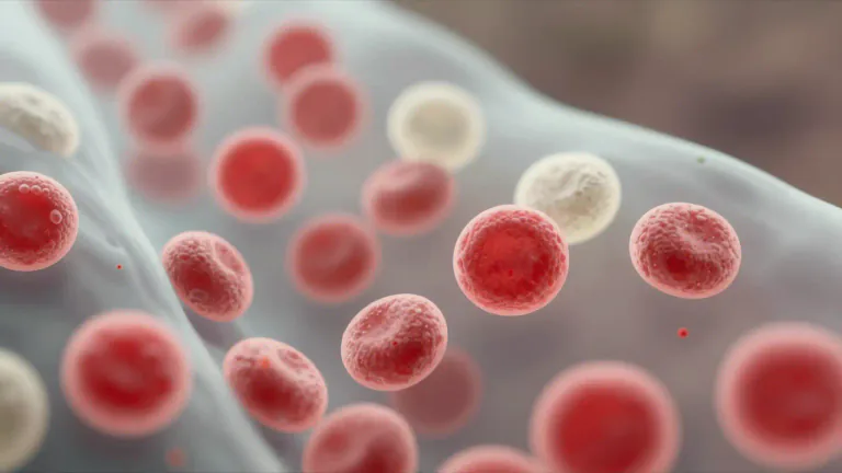 Visual representation of "corpuscle" - A tiny particle or cell in the body, like a blood or skin cell