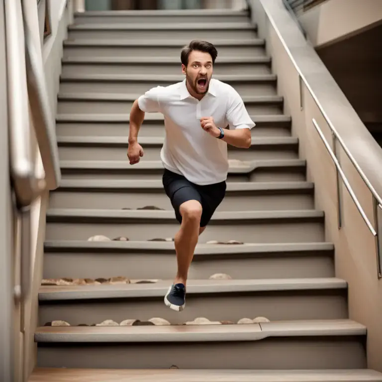 Visual representation of "pound" - To walk or run with heavy steps