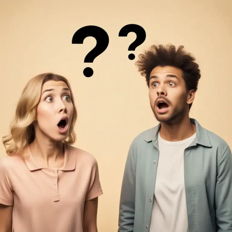 Visual representation of "what gives?" - Used to show surprise or confusion about something unexpected