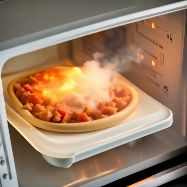 Visual representation of "zap" - To cook or heat something in a microwave