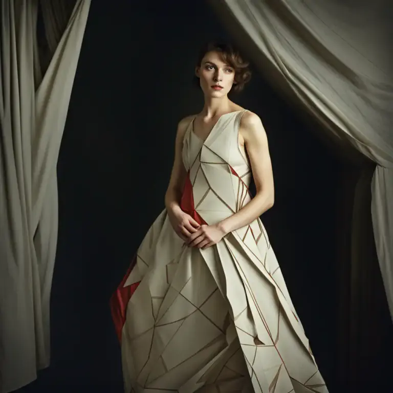 Visual representation of "gore" - A piece of cloth with a triangular shape sewn into a garment for a better fit