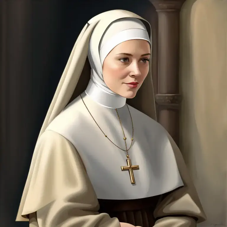 Visual representation of "beguine" - A member of a lay sisterhood, similar to a nun, in the Roman Catholic Church.