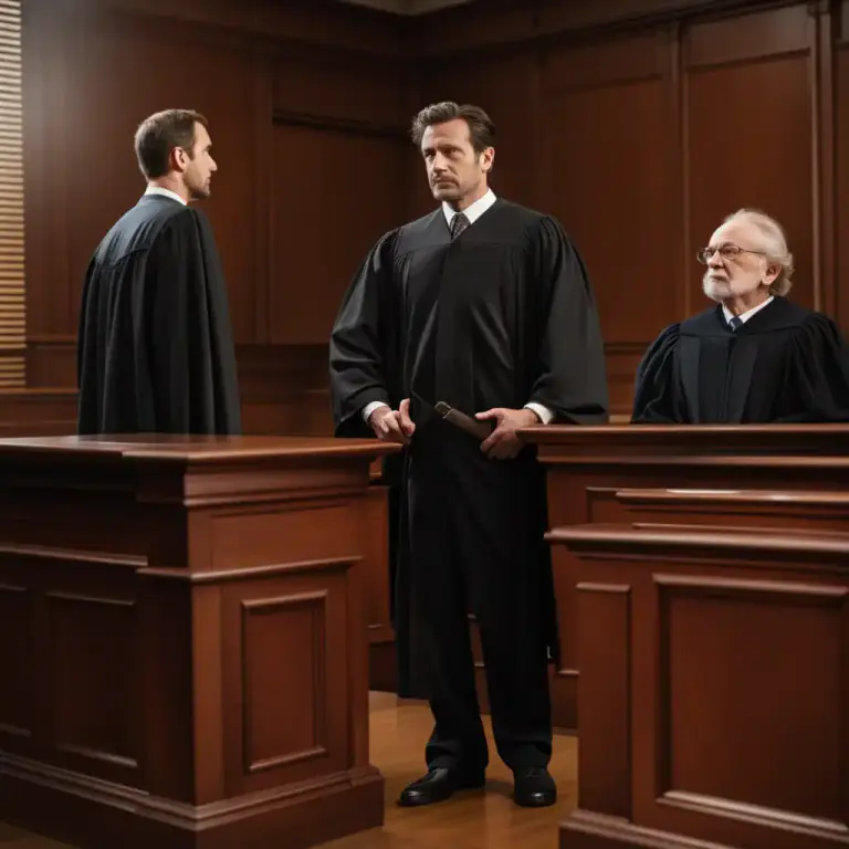 Visual representation of "up before somebody/something" - To be summoned to appear in a court of law or before a person in authority.