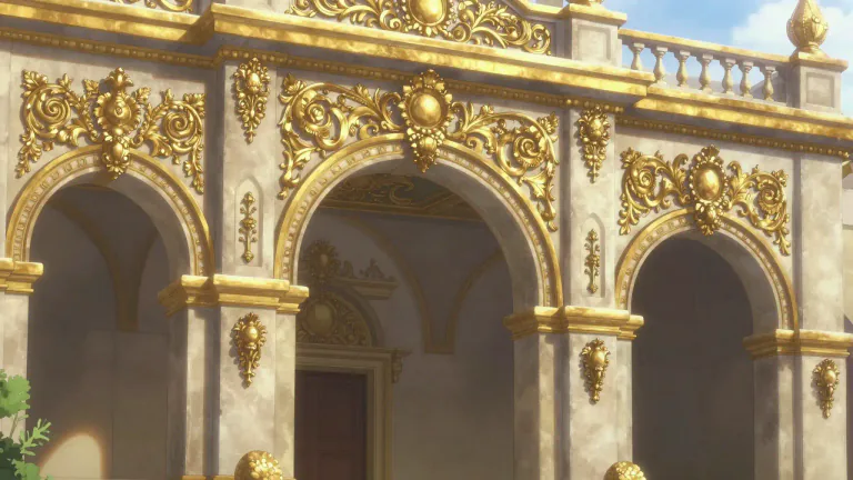 Visual representation of "ornate" - Decorated with a lot of details and fancy shapes.
