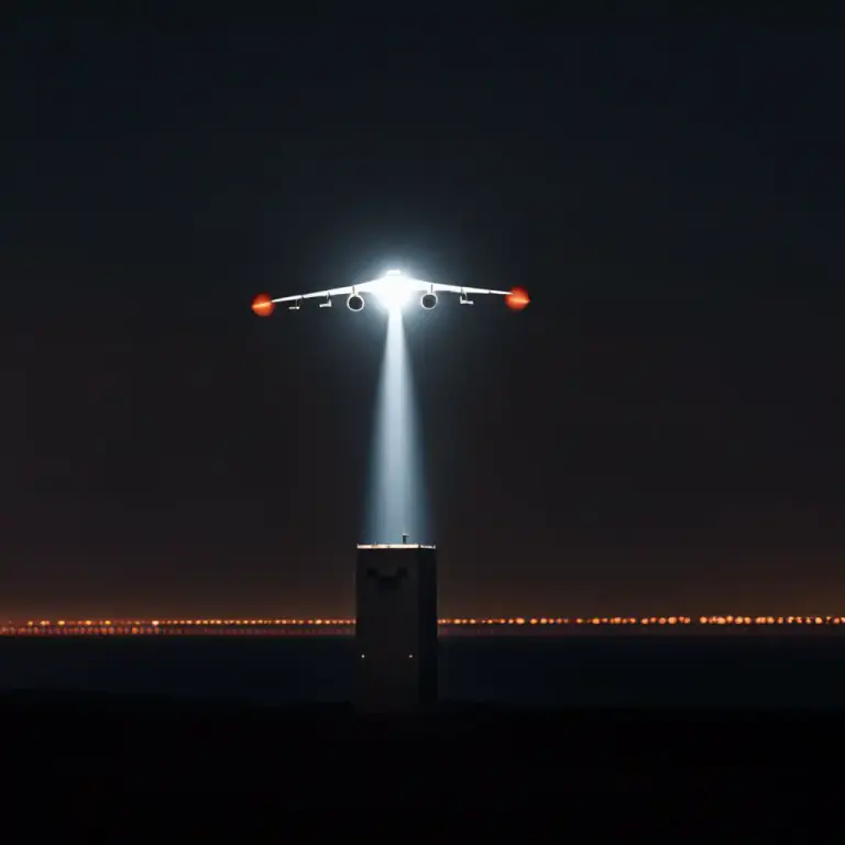 Visual representation of "beacon" - A visible device or system used to send signals, messages, or warnings.