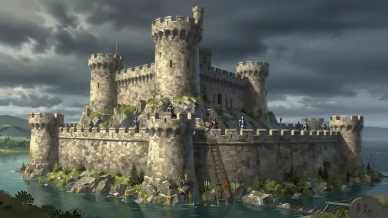 Visual representation of "impregnable" - Not able to be defeated, overcome, or attacked successfully.