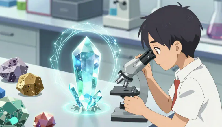 Visual representation of "crystallography" - The scientific study of crystals and their structure
