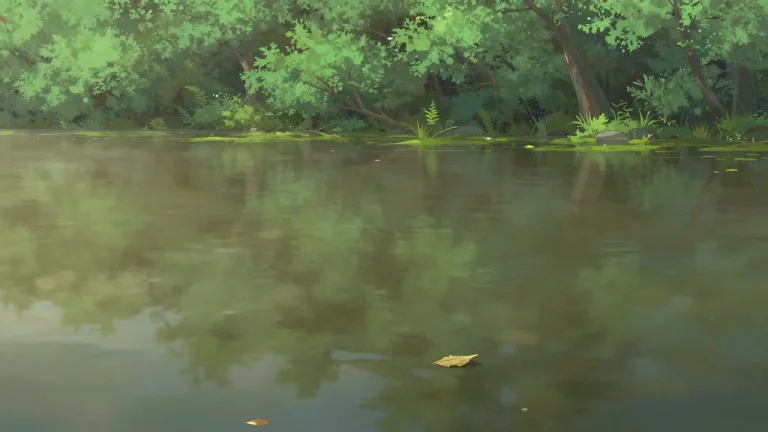 Visual representation of "stagnant" - Not flowing or moving, was still and quiet