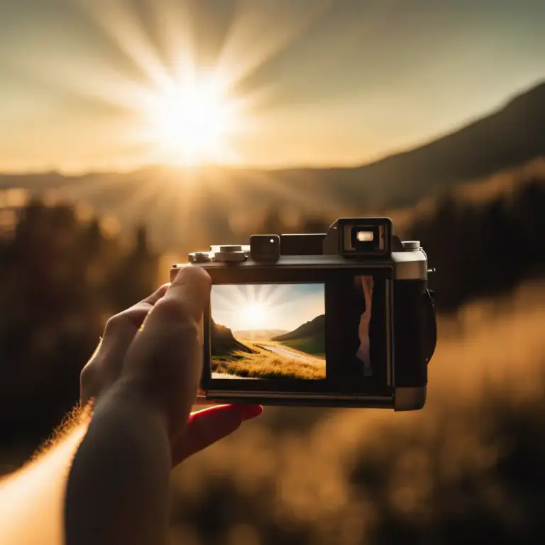 Visual representation of "expose" - To allow light to reach a photographic film to create a picture
