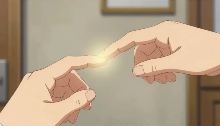 Visual representation of "contact" - The state or action of touching something
