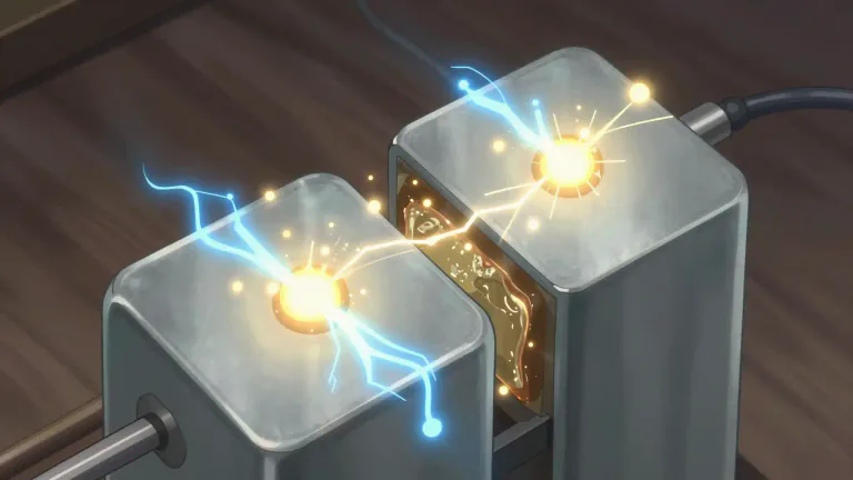 Visual representation of "capacitance" - A measure of a device's ability to store an electric charge.