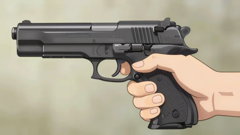 Visual representation of "firearm" - A gun that can be held in one hand or both, used for shooting.