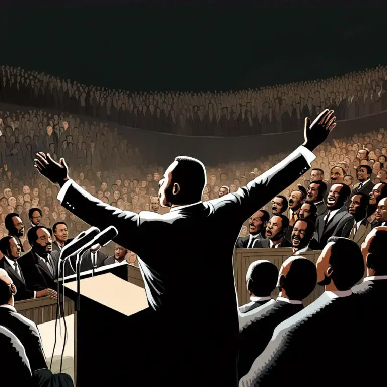 Visual representation of "orator" - A public speaker, especially one of great eloquence.
