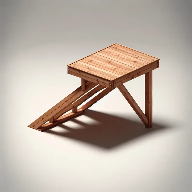 Visual representation of "knee" - In woodworking, a knee is a natural or cut, right-angled bend in any piece of timber